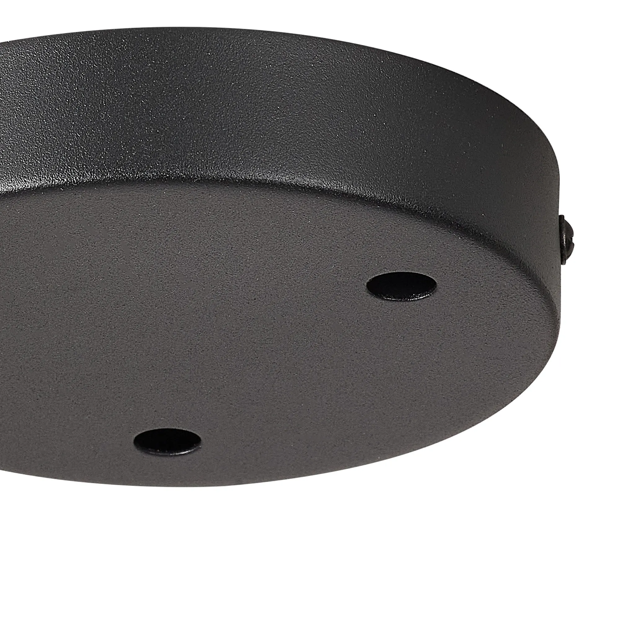 Hayes 3 Hole 12cm Round Ceiling Plate Satin Black D0827BL  Deco Hayes Black